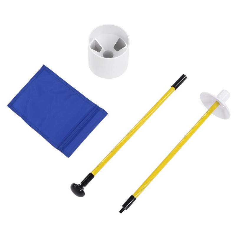 Practice Golf Hole Pole Cup Flag Stick Detachable 2 Section