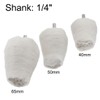 JUNLICN 3 Pcs White Flannelette Polishing Cone, 1/4" Shank Conical
