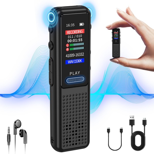 ZIPCIDE 128GB Voice Recorder - ZIPCIDE Digital Voice Activated Recorder