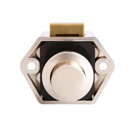 Encell Set of 5 Push Button Catch Cupboard Door Knob Latch Lock for RV Camper Motor Home Caravan