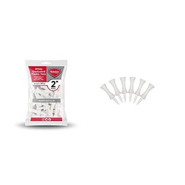 Masters Unisex's Plastic Graduated Tees (Bag of 25), White, 2"