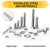 Homwin 255Pcs Stainless Steel Bolts and Nuts Kit, 1/4-20, 5/16-18,