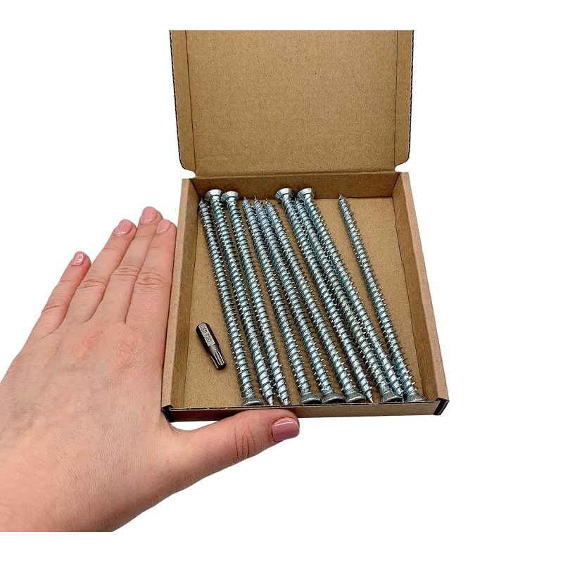 (Pack of 10) Zinc Plated Steel 7.5 x 132mm Concrete