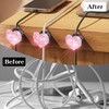 Mifoneix Bling Cord Organizer Holder,Heart Shape Magnetic Cable Clips with