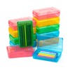 Mr. Pen- Clear Pencil Boxes, 12 Pack, Colorful, Snap-Tight Lid,