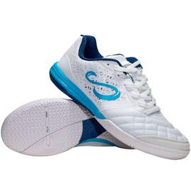 SENDA Ushuaia Pro 2.0 Indoor Soccer, Court, and Futsal Shoes, Men's Size 10.5 / Women's Size 11.5, White/Light Blue