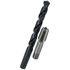 Drill America POU Series 1/4-Inch HSS NPS Tap (National Pipe Straight) and 29/64-Inch HSS Drill Bit Kit
