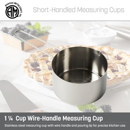 American Metalcraft MCW125 Stainless Steel Measuring Cup, Wire Handle, 1 1/4-Inch Cup