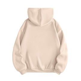 Remidoo Women's Sun and Moon Graphic Hoodies Oversized Long Sleeve Pullover Sweatshirt with Pocket Off-White Small