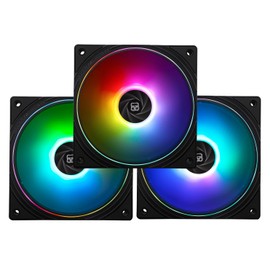 Thermalright TL-S12-S CPU Fan 120 mm Case Fan ARGB, 4-Pin PWM Connector Quiet Computer Fan with S-FDB Bearing, Up to 1500RPM Cooling Fan (Pack of 3)