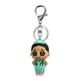GOOFBALLS Nurse Keychain – Adorable Mint-Green Scrubs & Stethoscope Design – Gift for Hardworking Nurses – Fun Accessory for Bags, Keys, Backpacks