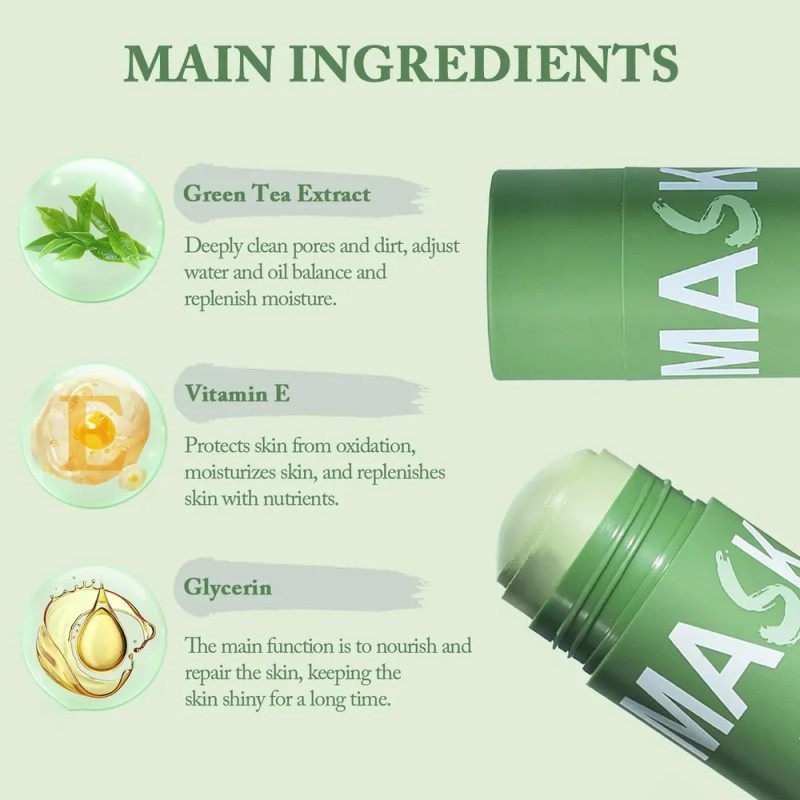 Ab Mascarilla En Barra De Té Verde, Máscara De Limpieza