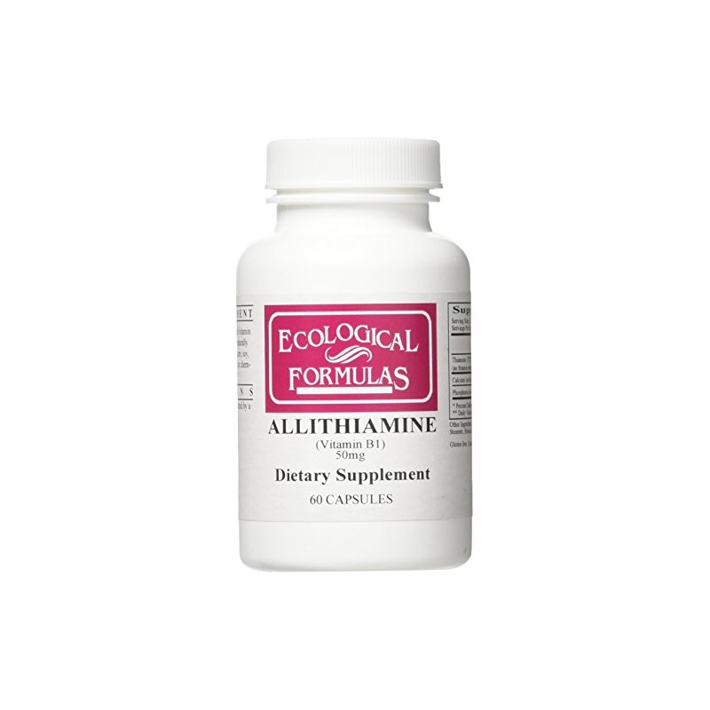 Ecological Formulas Allithiamine Vitamin B1 50 Mg, White, 60 Count