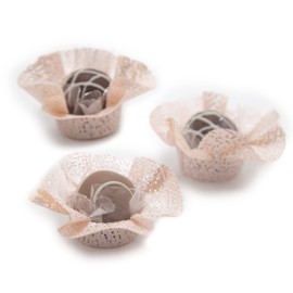 Fabric Handmade Truffle Cups | Truffle Liners | Truffle Wrappers | Fominhas | candy cups for chocolate | Forminhas de Brigadeiro | candy liners (Pink)