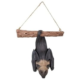 Real Life Hanging Fruit Bat Highly Detailed Frost Resistant Resin Home Garden Lawn Decoration Ornament XRL-FYFB-D