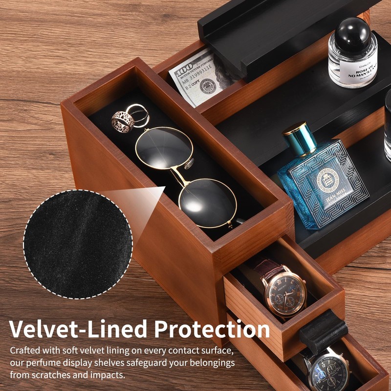 GLOKUUCA Perfume Stand Organizer for Men, 3 Tier Perfume Display