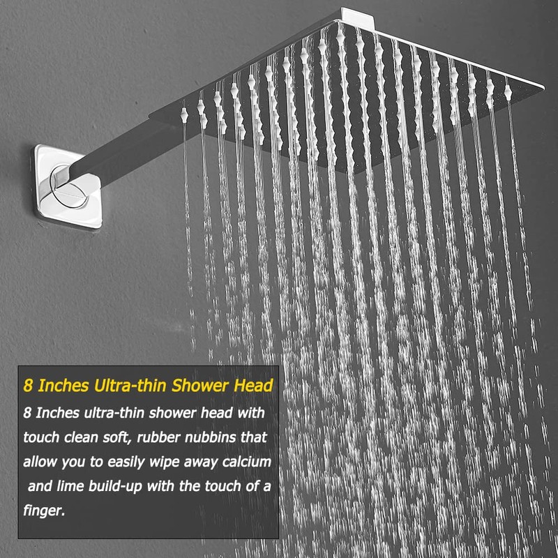 Heable Shower System with High Pressure Rainfall Shower Head, Handheld
