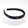 Silver Ribbon Slim Hairband Pastel Blue / 실버 리본 슬림