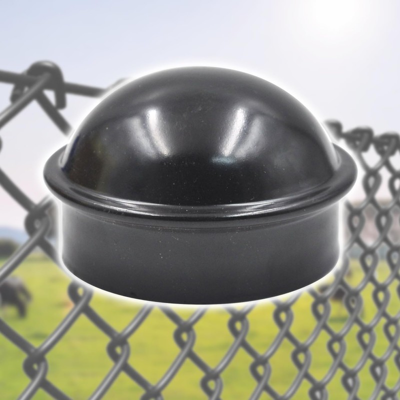 (15 Pack) 2-3/8" Chain Link Fence Round Dome Post Caps,