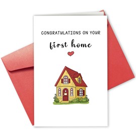 Gevinna Cute First Home Card for New Homeowners - House Warming Gifts