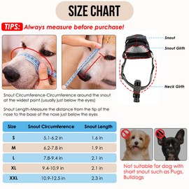 SlowTon Dog Muzzle - Soft Mesh Dog Mouth Guard for Small Medium Large Sized Dogs Chihuahua Husky Labrador Retriever, Quick-Dry Adjustable Loop Anti Biting Barking, Allow Panting Drinking (Black L)