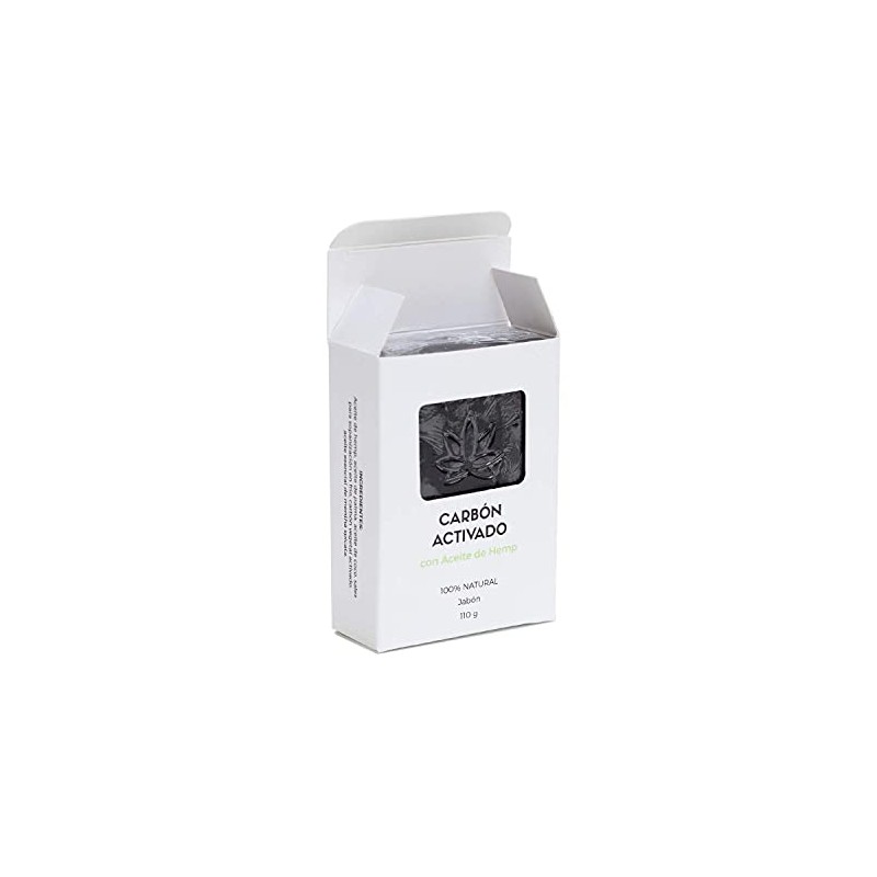 Jabón de carbón activado natural y vegano, 110 gr Beohemp