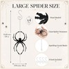 4 Pcs Large Black Halloween Spider Beaded Hanging Ornaments