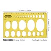Traceease Geometric Drafting 45° Ellipse Template Drawing Stencil, Designing Template