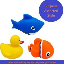 MAGIC TIME INTERNATIONAL LTD RIPLE: LED Light Up - Pal - 1pc Assorted Style - Duck, Shark Or Clownfish - Character Pool Toy, Floating Water Buddies, Bath Play, Auto Light, Kids 3+