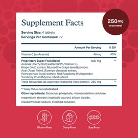 Youtheory Resveratrol Antioxidant Supplement 290 Count for Healthy Aging