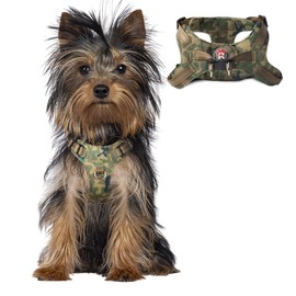 Dog Harness Step in Dog Vest Harness, Reflective Adjustable Puppy No Pull Harness Breathable Soft for Small and Medium Dogs Cats, Camo, XXS