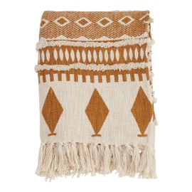 SARO LIFESTYLE Printed Throw with Embellished Design