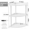 Sezanrpt 3 Tier Acrylic Corner Shelf Organizer Storage 9.5x9.5x15.7 Inch,