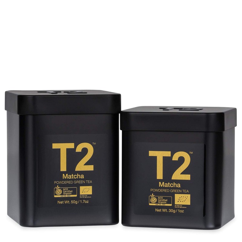 T2 Tea Organic Green Tea Matcha Powder in a Tin,