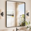 TokeShimi 30x36 Black Mirror for Bathroom,Modern Bathroom Vanity Mirror,Tempered Glass,Matte