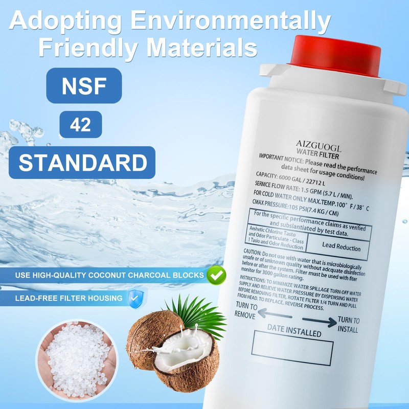 AIZGUOGL Compatible with 51600C1PC Filter, Replace for Elkay Water Filter