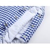 Lil cactus Baby Boys and Girls Dark Blue Gingham Bubble