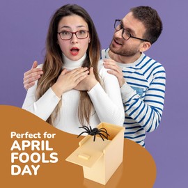 ArtCreativity Spider in a Box Prank Toy, Realistic Spider Prank Gifts - with Moving Legs and Realistic Motion - Funny Surprise Gag Gifts for Adults and Kids - Realistic Bug Pranks