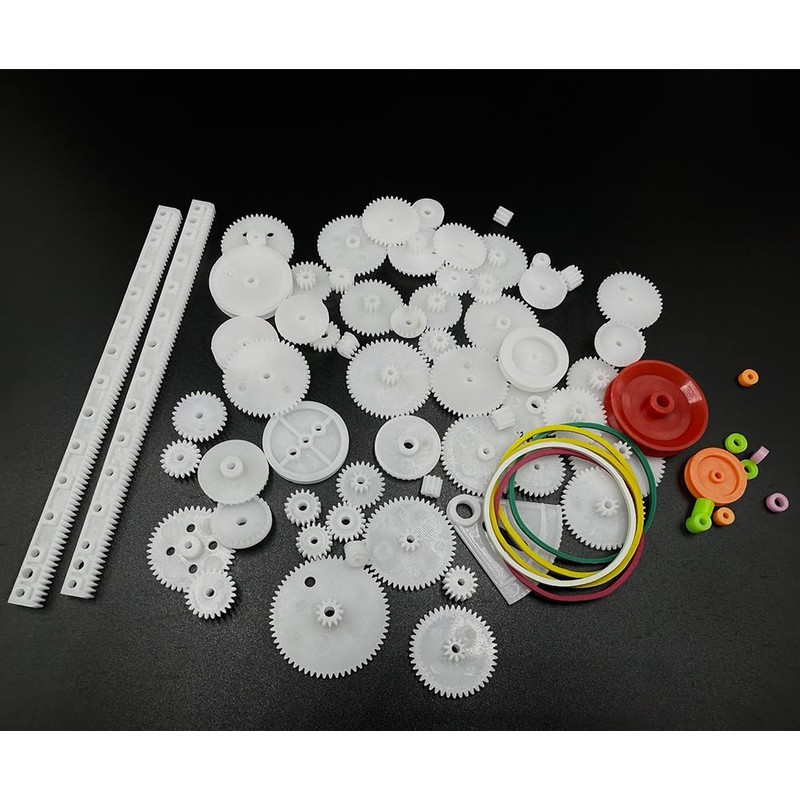 URIMPAVIDO 75PCS Plastic Gears for Motor RC Car DIY Toy