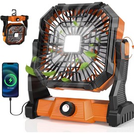 Portable Camping Fan,20000mAh Rechargeable Battery Powered Fan with LED Lantern, USB-C Battery Operated Fans,Ultra Quiet, for Outdoor Indoor Use,Travel, Tent, Beach, Picnic, Barbecue, Fishing, Home