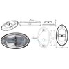1 PAIR Marine Fishing Pontoon Boat LED Surface Mount Docking