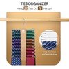 ZEDODIER 2 Pack Wooden Tie Rack, Tie Hanger for Men