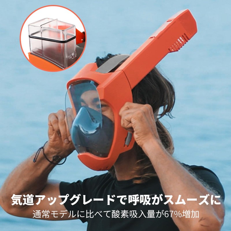YAYAMIYA Snorkel Mask, Fully Dry Amplified Breathing, Wider Side Breathing,