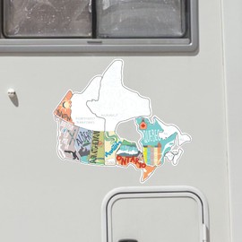Canada RV Travel Map - Provinces & Territories Stickers - Vinyl Decals for Road Trips - Camper Accessories