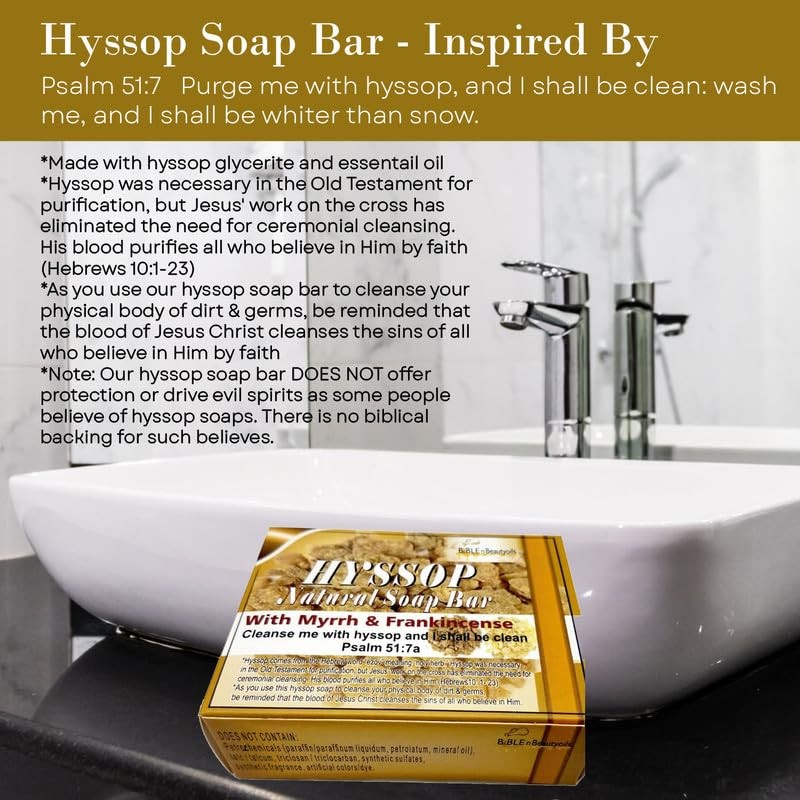 BIBLE N Beautyoils Cleanse Me With Hyssop Natural Soap Bar,