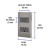 Volteck PA-APCO1-LA, Placa armada 1 interruptor sencillo y 1 contacto
