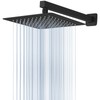 Voolan All Metal Shower Head with Extension Arm, Stainless Steel