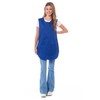 Ladies Plain With Matching Piping Tabard Apron Overalls Front Pocket