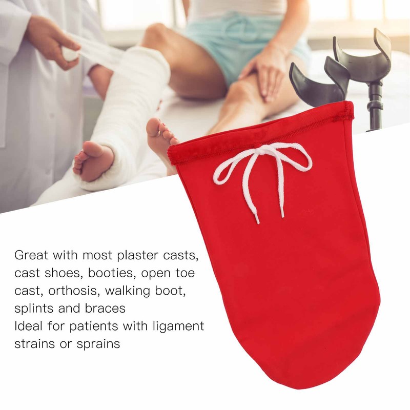 Cast Toe Cover Sock Soft Fleece Drawstring Closure Thickened Foot