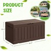 GUNJI 85 Gallon Deck Box Outdoor Waterproof Large Resin Storage